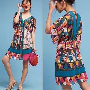 NWT Anthropologie Maeve Geo Printed Abstract Dress